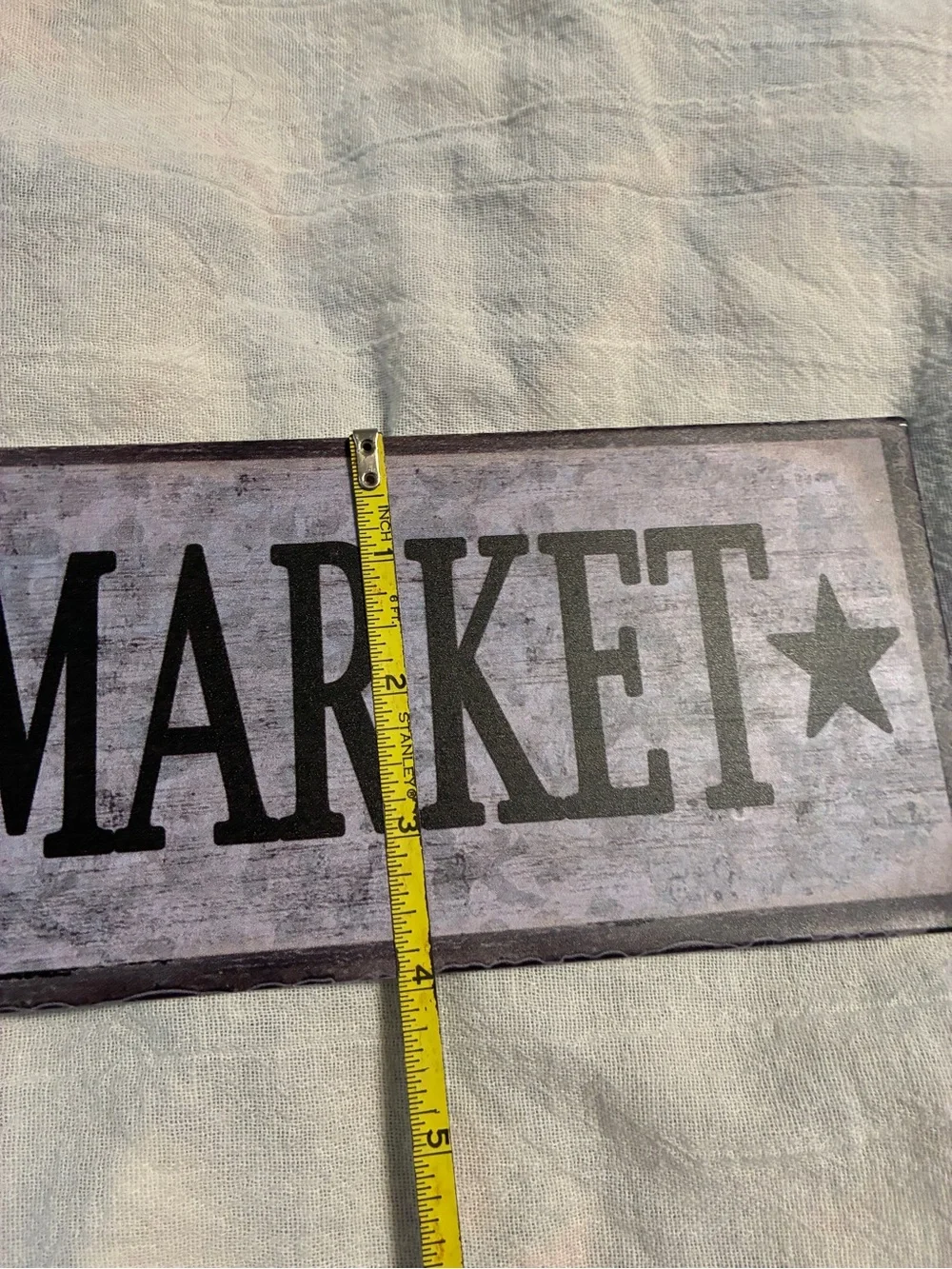 Farmers Market Rustic Metal Wall Sign Gray farmhouse decor - Picture 6 of 6